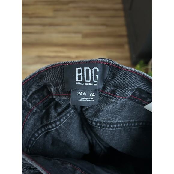 BDG Urban Outfitters Black Logan Buckle Baggy Barrel Jean Y2K NWT - Picture 7 of 14
